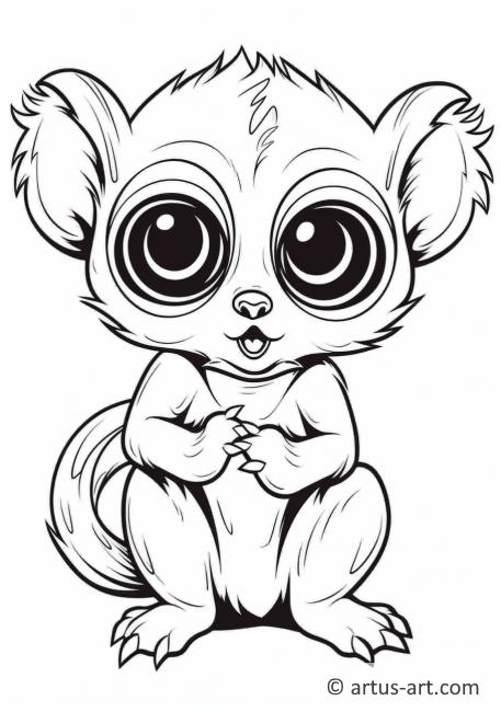 Loris Coloring Page For Kids